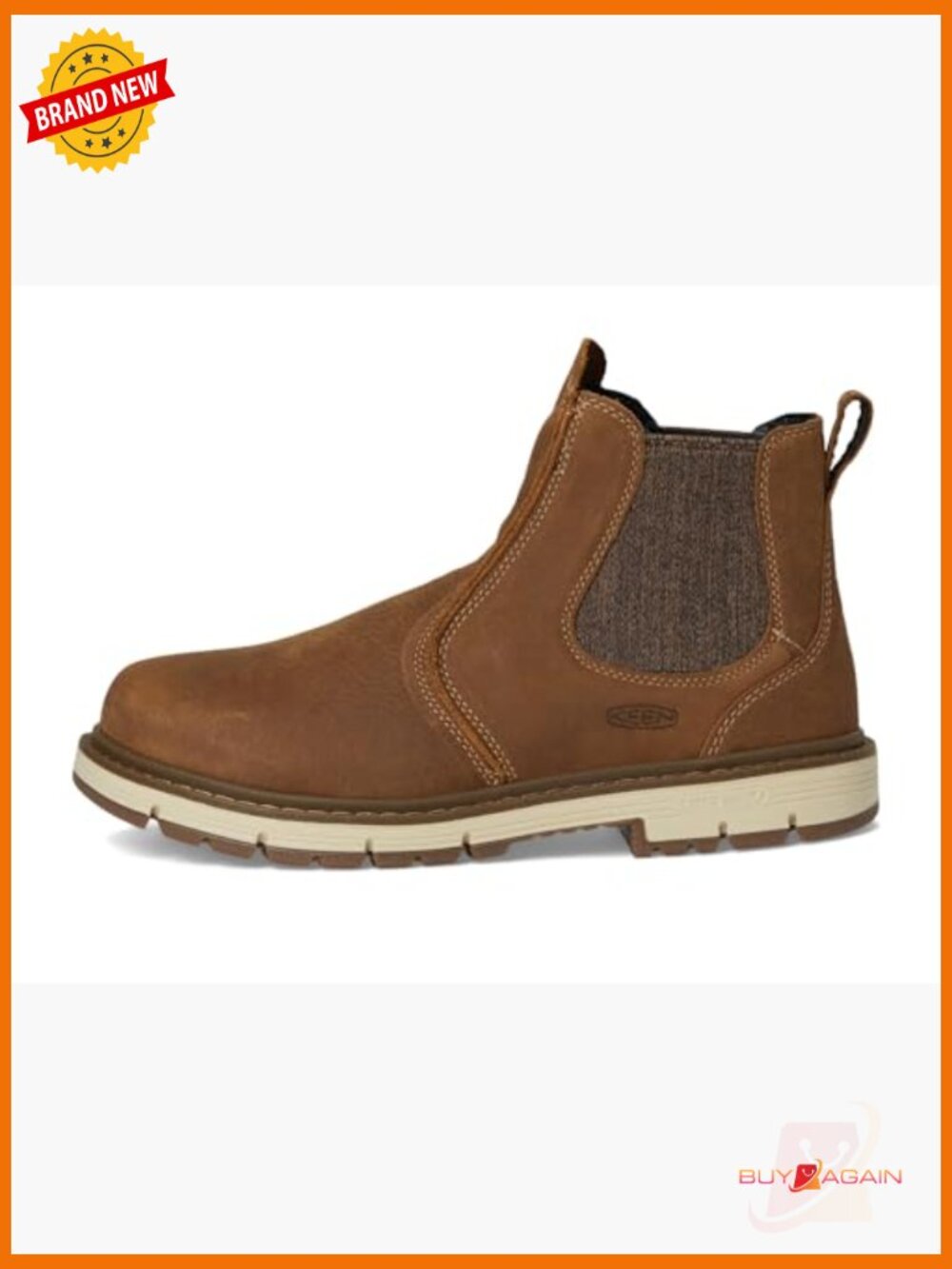 Soft Toe Pull On Work Boots Chelsea Ankle Leather Water Resistant - Picture 4 of 7